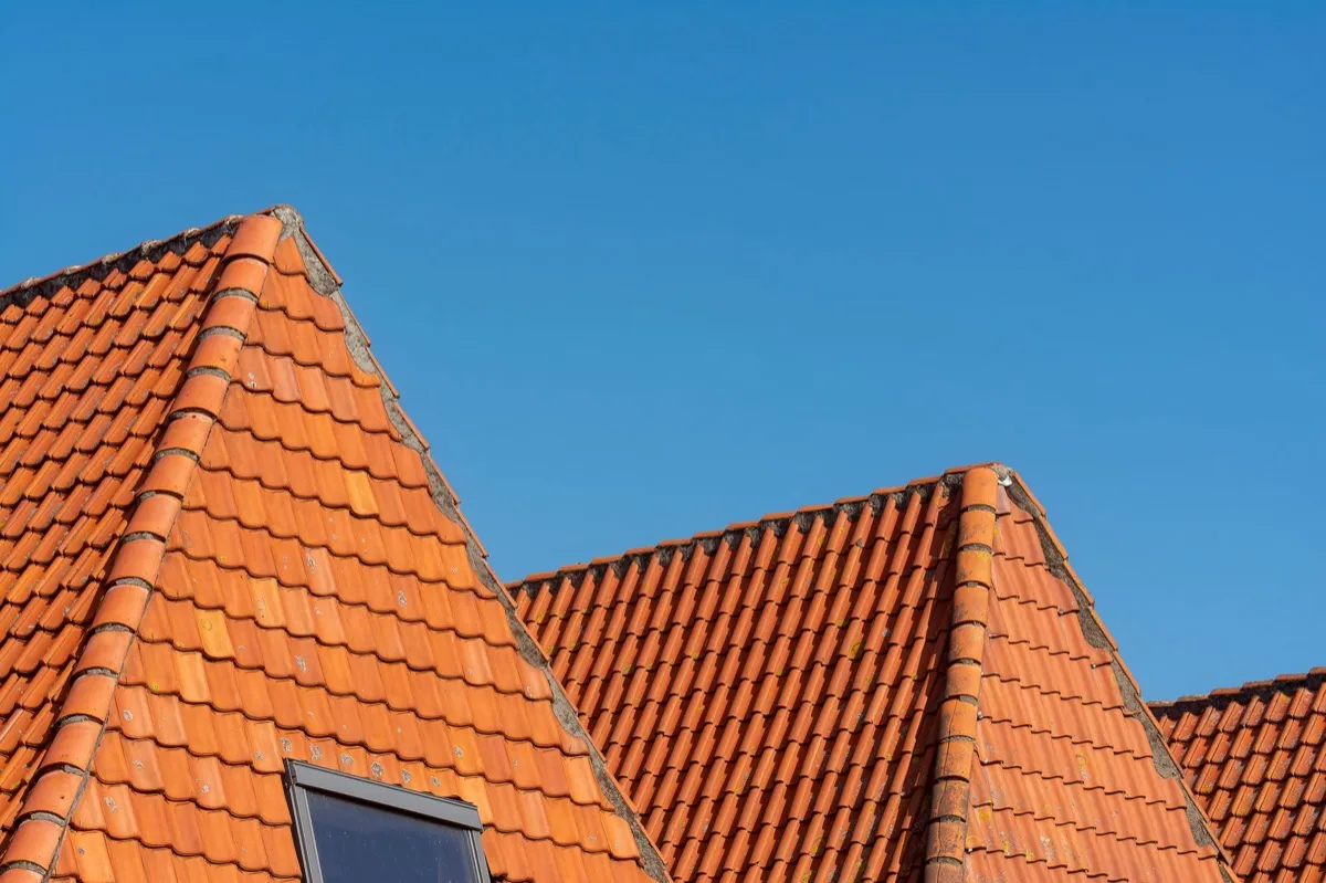 Clay barrel tile rooflines on homes in Duluth, MN